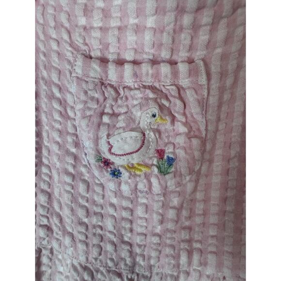 JoJo Maman Bebe Pink Duck 2-Piece Embroidered Seersucker 6-12 months NEW - Picture 4 of 16